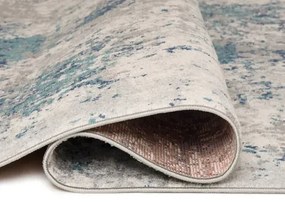 Biało-niebieski dywan przecierany K2-M87