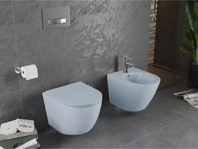 Mexen Lena miska wc Rimless z deską wolnoopadającą slim, duroplast, szara-niebieska mat - 30224069