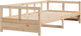 Sosnowe pojedyncze łóżko w naturalnym kolorze 80x200 F1-D60