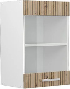 Szklana szafka kuchenna dąb rzemieślniczy 40x31x60 r-line