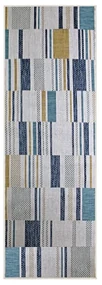 Żółto-niebieski dywan odpowiedni na zewnątrz 80x230 cm Rosco Geo – Flair Rugs