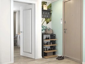 Szafka Na Buty Modułowa Antracyt + Dąb 5 Rozmiarów A7-F81