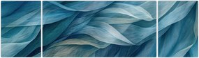 Obraz - Niebieskie i białe fale (170x50 cm)