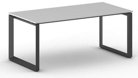 Biurko PRIMO INSPIRE, 180x90 cm, czarna podstawa, szary