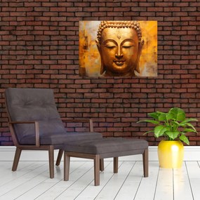 Obraz na szkle - Budda, obraz olejny (70x50 cm)