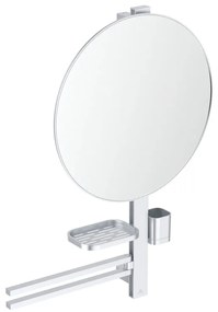 Lustro z półką/z wieszakiem ścienne ø 51 cm ALU+ – Ideal Standard