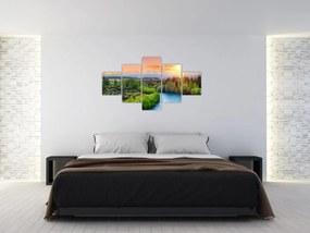 Obraz - Leśny krajobraz górski (125x70 cm)