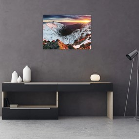 Obraz - Zimowa panorama górska (70x50 cm)