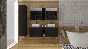 Szafka łazienkowa SANTA FE BLACK 80 cm czarny mat z lustrem COMAD