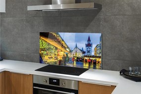 Panel szklany do Kuchni Świąteczny Rynek w Niemczech