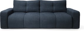 Masseno Sofa DUCA z funkcją spania i pojemnikiem na pościel, Rozkładana sofa - Granatowy, FLOW 22