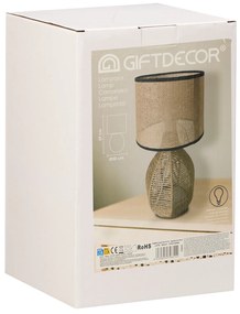 Lampka nocna z abażurem z plecionki wiedeńskiej, Ø 20 cm
