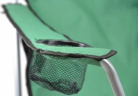 Zestaw 2 szt. składanych krzeseł kempingowych DIVERO z poduszeczką- zielone