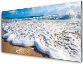 Szkło do Kuchni na Ścianę Piaszczysty Brzeg Oceanu