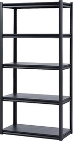Metalowe Regały Garażowe SucceBuy 5-Poziomowe Regały Garażowe, 46 cm G x 91 cm W x 183 cm W