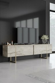 Stolik pod telewizor Luxe Travertine and Gold