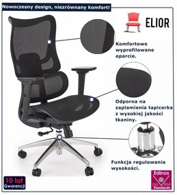 Fotel czarny obrotowy do biurka B0-E41