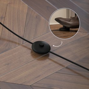 HOMCOM Lampa Podłogowa z Półkami, Drewniana, 26 x 26 x 160 cm, do Salonu/Sypialni (Bez Żarówki)