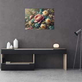 Obraz - Martwa natura z kwiatami - obraz (70x50 cm)