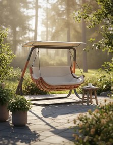 Fotel wiszący podwójny z daszkiem F0-G79