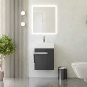 Gäste-WC Badmöbel-Set COMPACT 45 cm mit Waschbecken