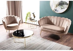 Sofa CAMELLIA 2 VELVET beżowa SIGNAL