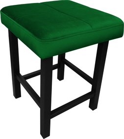 Taboret KLASYK tkanina Welur stelaż metalowy : Kolor Stelaża - Czarny , Kolor tkaniny - VELVET - MG25, Typ tkaniny - Velvet, Wysokość - 45 cm