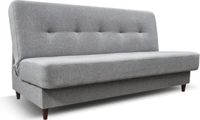 Sofa z Funkcją Spania ARUBA Wersalka Dwuosobowa Rozkładana Szara Nowoczesna do Salonu