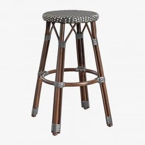 Hoker Ogrodowy Brielle Bistro High Z Aluminium I Syntetycznego Rattanu (75 Cm) Grafitowa Szarość - Sklum