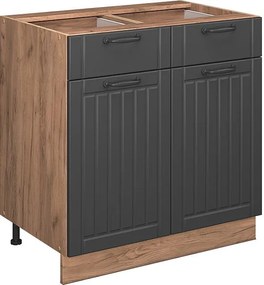 Szafka dolna do kuchni ciemnoszary 80x60x82 fame-line