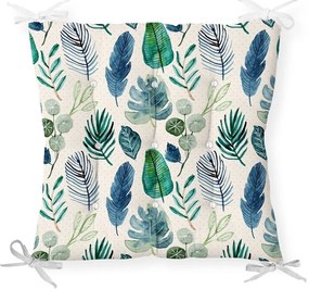 Poduszka na krzesło Minimalist Cushion Covers Navy Flower, 40x40 cm