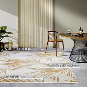 Dywan w biało-złotym kolorze odpowiedni na zewnątrz 200x285 cm Leonie – Villeroy&amp;Boch