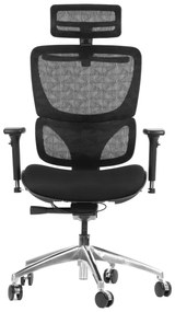 Fotel biurowy ERGONEW S1A czarny tkanina STEMA