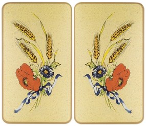 Szklane płyty ochronne na kuchenkę zestaw 2 szt. 52x30 cm Corn-Flowers – Maximex