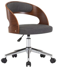 Szary minimalistyczny fotel biurowy retro - Keltis 5X