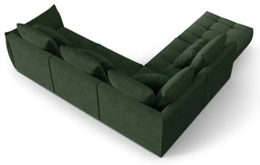 Ciemnozielony narożnik (lewostronny/w kształcie litery L) Bloom – Micadoni Home