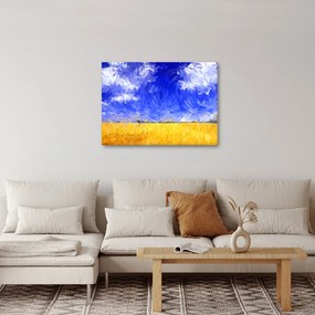 Obraz - Obraz olejny, Złote pole (70x50 cm)