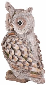 Ozdoba ogrodowa Sowa, szary, 24 x 22 x 40 cm