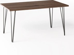 Stół FISK 138 x 80 cm do kuchni, salonu, jadalni Dąb Czekoladowy