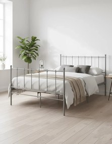 Szare metalowe łóżko industrialne120x200 cm M5-A75