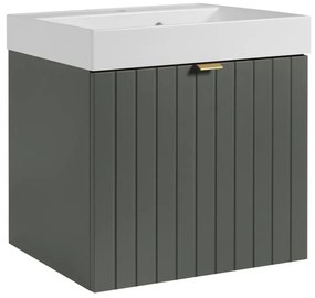 Szafka pod umywalkę HARMO 50 cm szaro-zielony półmat KROFAM