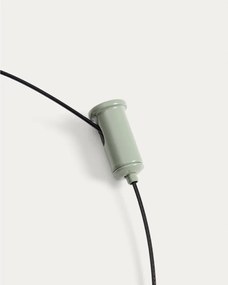 Jasnozielona lampa sufitowa LED ze ściemniaczem z metalowym kloszem ø 16 cm Porte – Kave Home