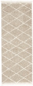 Dywan shaggy Blake romby beżowe 80 cm x 300 cm