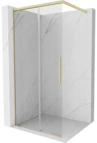 Mexen Rox ścianka prysznicowa Walk-in 85 x 200 cm, transparent 8 mm, złota szczotkowana - 8C2-085-003-55-00
