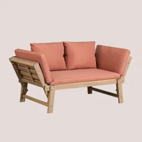 Sofa Ogrodowa 3-osobowa, Regulowana, Z Drewna Akacjowego Guille Dachówka Red Roof - Sklum