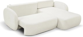 Masseno Narożnik AMICO z funkcją spania i pojemnikiem na pościel Narozniki L, Rozkładana sofa - Kremowy, SICURO 60