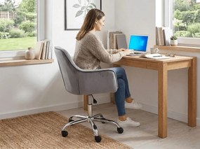 Fotel biurowy Q-190 VELVET, szary