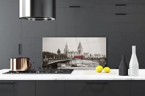 Szkło Ozdobne do Kuchni Ikona Londynu: Big Ben i Most