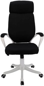 Czarny fotel dziecięcy młodzieżowy do biurka D5-A01