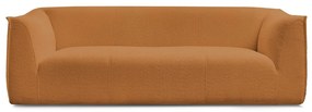 Musztardowa sofa z materiału bouclé 242 cm Giorgia – Bobochic Paris